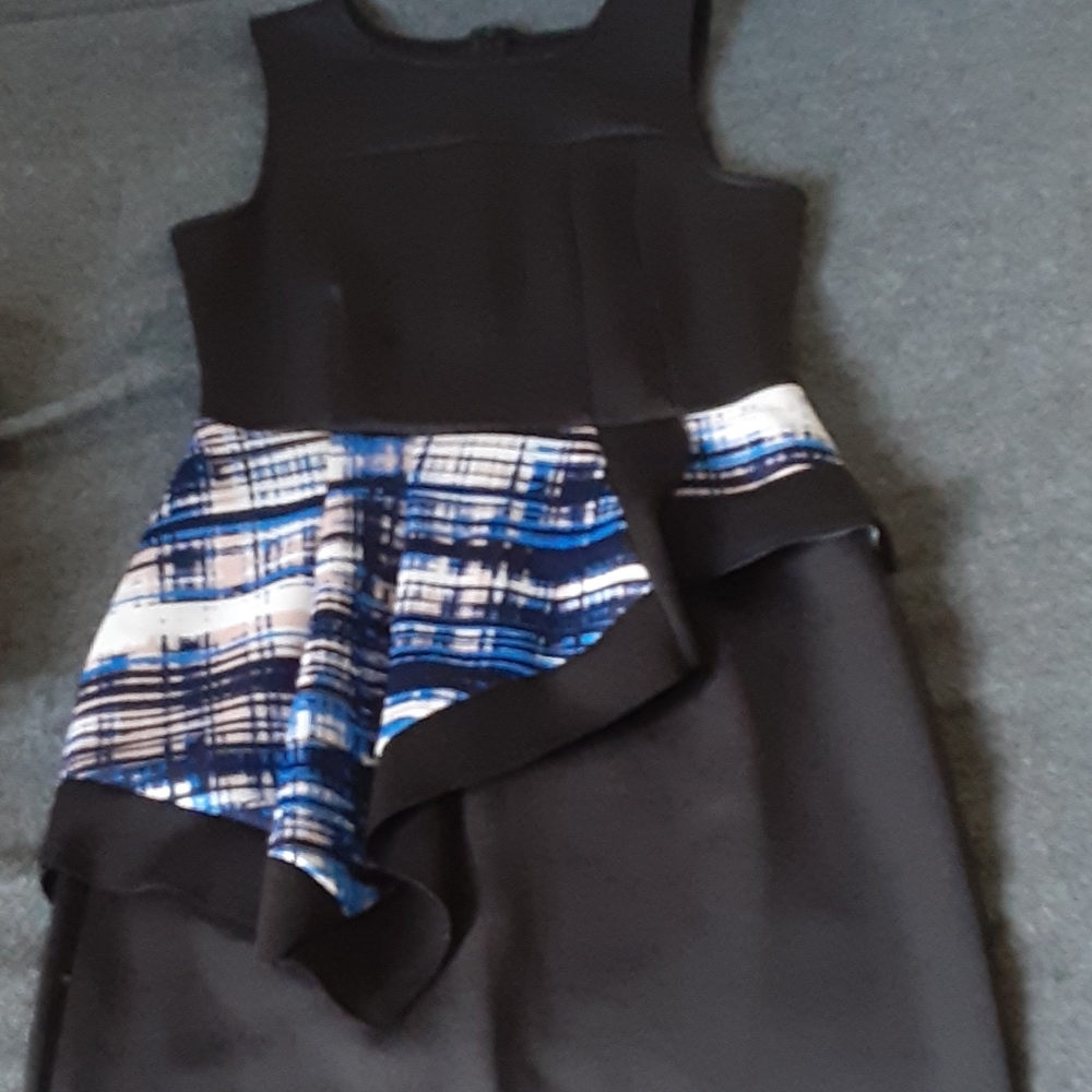 Black dress with ruffle